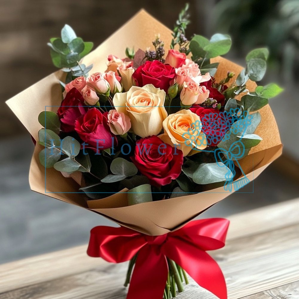 Букет Розовый шарм Букет роз Розовый шарм