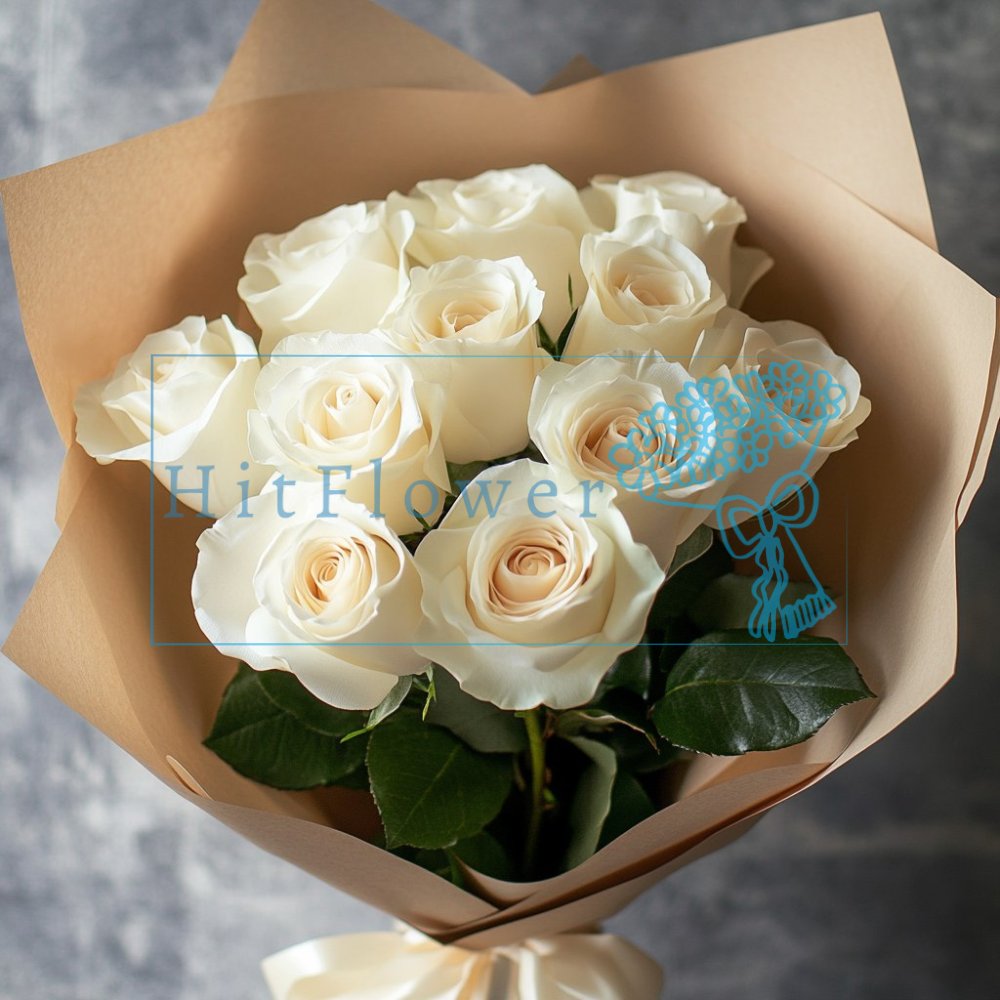 Букет 11 белых роз Букет роз 11 белых роз